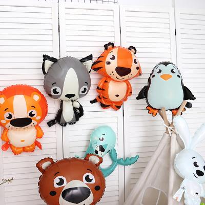 China Foil Inflatable Cartoon Amnimal Foil Balloons Rabbit Fox Globos Air Balloon Kids Animal Penguin Birthday Party Decorations for sale