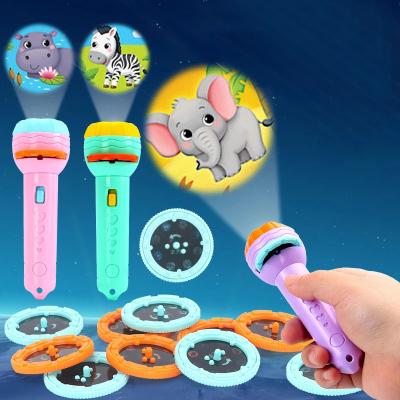 China Baby Sleep Story Book Flashlight Flashlight Projector Flashlight First Education For Kid Holiday Birthday Christmas Gift Light Up Toy for sale