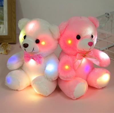 China stuffed & Creative Plush Light Up LED Stuffed Animals Nice Colorful Glowing Teddy Bear Toy Gift For Girl. for sale