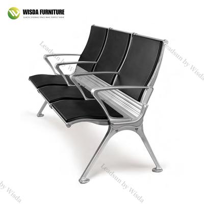 China Modern High Quality Aluminum PU Chair Waiting Chair Clinic Waiting Chair For Public Station for sale