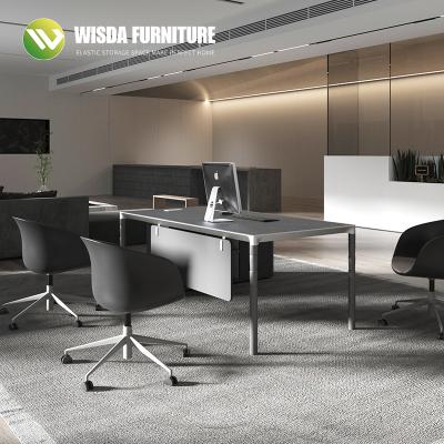 China (Size)Wisda Latest Fashion Design 4 Seat Staff Office Adjustable Personal Workstations Easy To Install Multifunctional Computer Table for sale