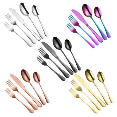 China YABEICHU Viable Customized Classic Luxury Stainless Steel Gold Flatware Flatware Set For Party Wedding Business Gifts for sale