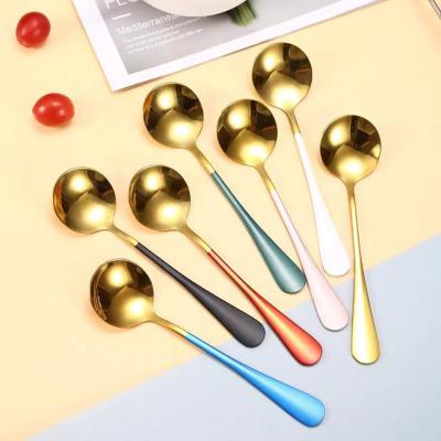 China Customized Viable Logo High Quality Stainless Steel Dinner Spoon For Kids Party Cutlery for sale