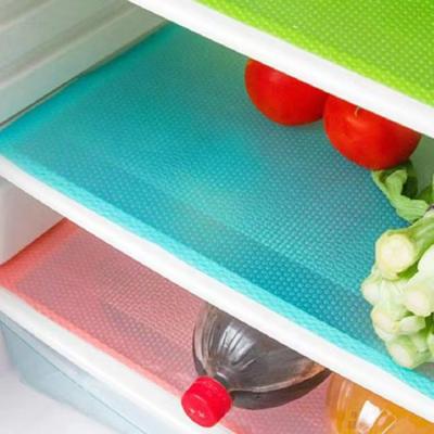 China Hot Selling 4pcs/bag Viable EVA Refrigerator Liners Mat For Food Storage Mat Antifouling Clean Fridge Mats for sale