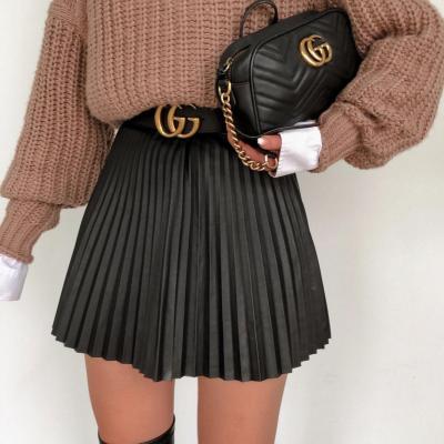 China 2021 Breathable Fashion A Line Skirt Mini Pleated Skirt Women Winter for sale