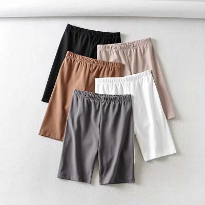 China 2021 Cycling Summer Sweat Elastic Pure Color Women's Bottom Buttocks Pants Breathable Wear Shorts for sale