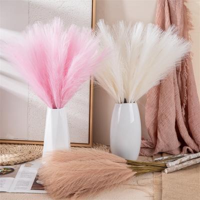 China 57cm Artificial Pampas Grass Mini Fake Plants Pampas Home Layout Table Handmade Silk Flowers Small Centerpieces For Sale for sale