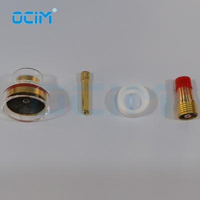 China 3.2mm pyrex 16# glass cup Tig Welding Torch Kit For wp glass and copper CAT 17/18/26 for sale