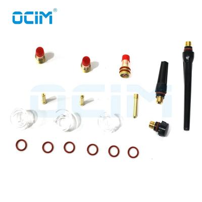 China 18pcs TIG Welding Crystal Nozzle Gas Lens Kit For WP17 18 26 for sale