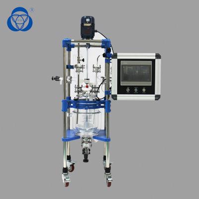 China Semi Automatic Jacketed Glass Reactor Vessel 220V 50Hz CE Certification for sale