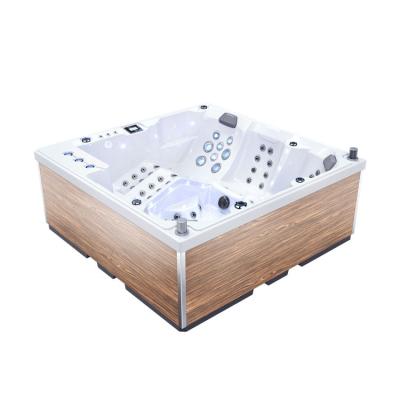 China 6 Person 80-Jet Modern Premium Acrylic Sofa Hot Tub Hot Tub With LED Backlit Waterfall for sale