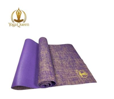 China Eco Material High Density Natural Eco Material Eco Jute PVC Yoga Mat for sale