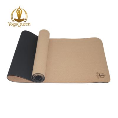 China Moisture Resistant Anti-Slip Cnatural Cork Strip Yoga Mat for sale