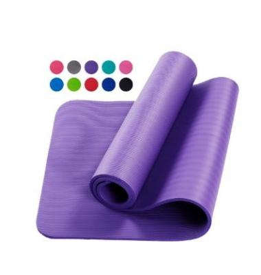 China Yoga Exercises New Design Eco-friendly Strip NBR PVC Custom Lady Men Exercise Waterproof Yoga Mat for sale