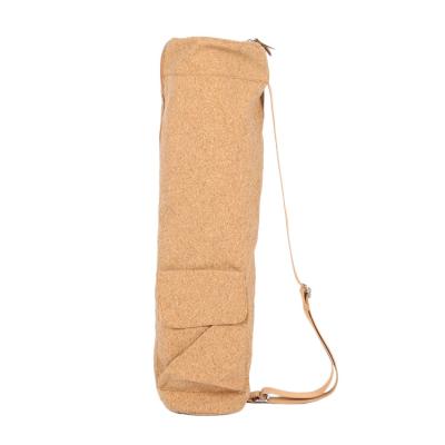 China Logo Available Eco Friendly Cork Customized Waterproof Washable Durable Anti-skid Tote Carry Yoga Mat Bag for sale