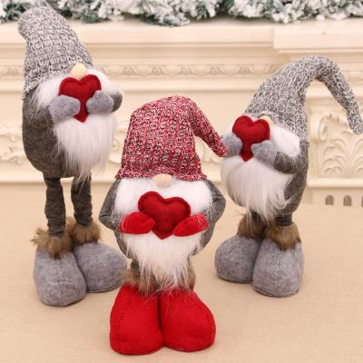 China Santa Claus Doll Snowman Christmas Doll Retractable Xmas Gift Christamas Home Decoration Faceless Old Man Doll for sale