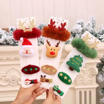 China Fabric 2020 New Products Christmas Gift Hairpin Brooch Bracelet Set for sale