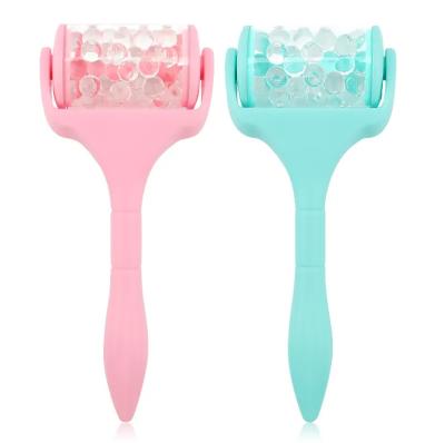 China Whitening OEM Anti-wrinkle Face Ice Roller Face Massage Plastic Head Roller for sale