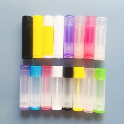 China Wholesale JIE MEI Stock Hot Selling Round pp material 5g lip balm cosmetic empty tube plastic lip balm container for makeup for sale