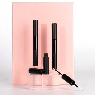 China Double Cosmetic Bottle Logo Cosmetic Packaging With Brush Custom Matte Black Empty 5ml+5ml Side Eyeliner Tube Mascara From JIE MEI Stock RTS for sale