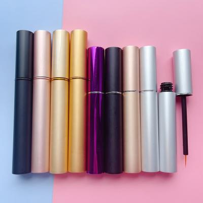 China JIE MEI Cosmetic Stock MOQ 100PCS Round Makeup 3.5ml 4ml Empty Eyeliner Aluminum Plastic Tube Wholesale Eyelash Serum Bottle For Sale for sale