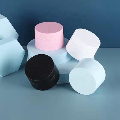 China JIE MEI Cosmetic Stock MOQ 100 Pieces 5g 15g 20g 30g 50g pp Empty Plastic Lip Scrub Jar Custom Logo Face Cream Container For Skin Care for sale