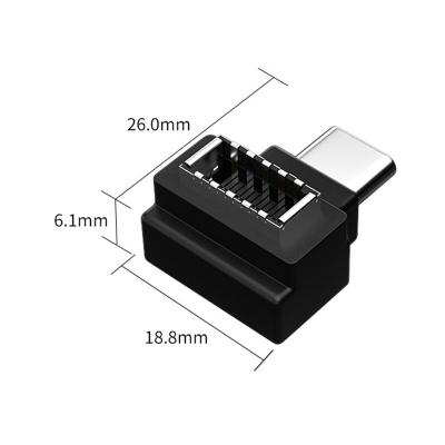 China LAPTOP USB 3.1 Front Panel Header Type E to USB C C Expansion Cable Adapter Connector for sale