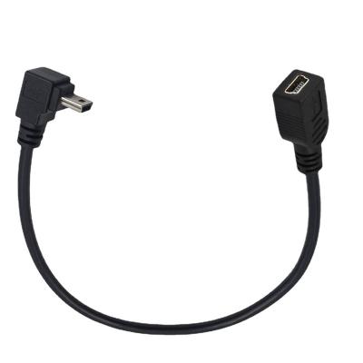 China Mini Male & Female Connection Mini USB Extension Cable T-port Cable 0.25m Computer/Mobile Phone for sale