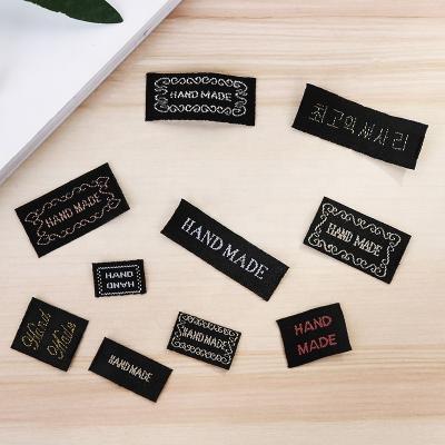 China Washable Woven Fabric Labels Custom Woven Brand Logo Label for sale