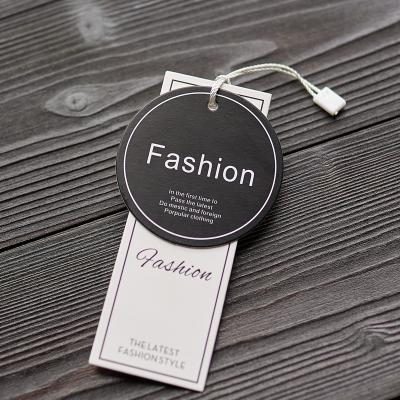 China Recyled Clothing Hang Tag Design Custom Brand Logo Hangtag Specialty Paper Clothing Hang Tag for sale