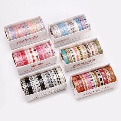 China Custom printed diy decorative paper tape washi tape wholesale gold foil multicolor waterproof washi tape for sale