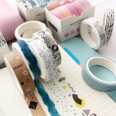 China Waterproof Colorful Decorative Washi Tape Set Diy Craft Washi Tape For Kids Adults Scrapbook Bullet Journal Planner for sale