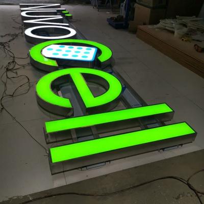 China High quality metal 3d outdoor store channel letters front illuminated signs of buildings for sale