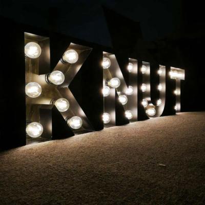 China Hot Sale Buildings Light Marquee Letters Sign Bulb Letter For Bar Decoration for sale