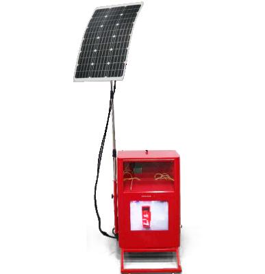 China Charging Advertising Racks and Metal Solar Phone Screen Cart for sale