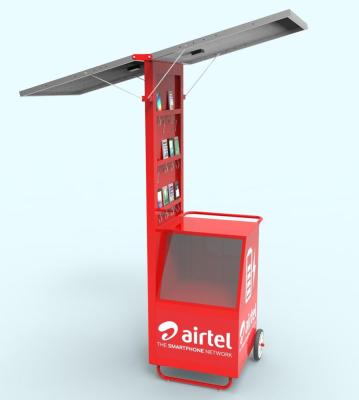 China Outdoor Portable Solar Cell Phone Charging Vending Station for sale