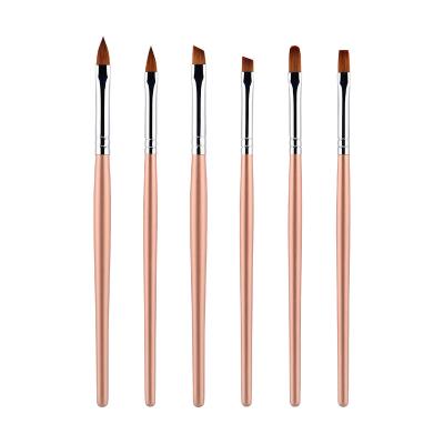 China NAIL Gel Synthetic Nail Wood Handle Brush for sale