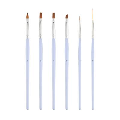 China NAIL Synthetic Wood Nail Acrylic/Gel Taper Handle Brush for sale