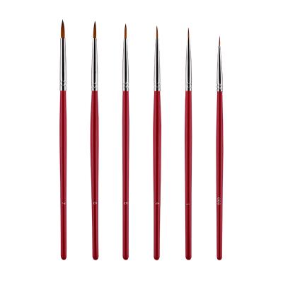 China Synthetic wood handle/gel NAIL nail brush around #7, #6, #5, #4, #1, #00 for sale