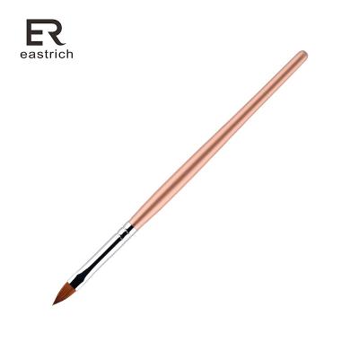 China NAIL Taiwan OEM Wooden Handle Gel Nail Synthetic Oval Pointed Brush for sale