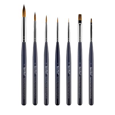 China NAIL Professional Black Wood Handle Sand Porcelain Brush for sale