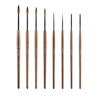 China Professional Wooden Dental NAIL Brush Synthetic Opaque Handle Brush for sale