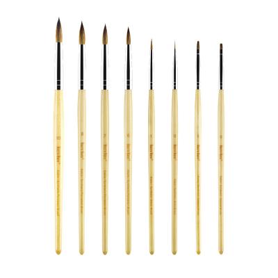 China Professional NAIL Birch Handle Gloss Wood Brush Sand Opaque Brush for sale