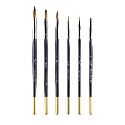 China NAIL Professional Black Wood Handle Sand Porcelain Brush for sale