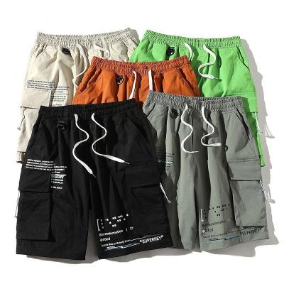 China New Pattern Big Pocket Elastic Waist Short Colorful Men Breathable Half Shorts Cargo Clothing Shorts for sale