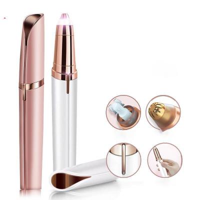 China ABS Battery Models Electric 17.7*10.5*3.5cm Mini Cosmetic Pink Eyebrow Trimmer for sale