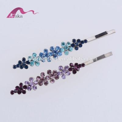 China Fashion Brand Hair Accessories Hair Clips Shape Brand Hair Accessories Metal Crystal Flower Good Quality Hair Clips Decorative Hair for sale