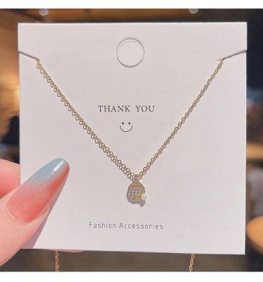 China Simple entry lux female rhinestone bead chain necklace fashion titanium steel necklace pendant ping pong racket new for sale