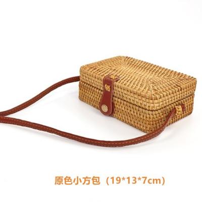 China Japan Style Rattan Bags For Women Purse Handbag Handmade Wicker Boho Woven Bag Bali for sale