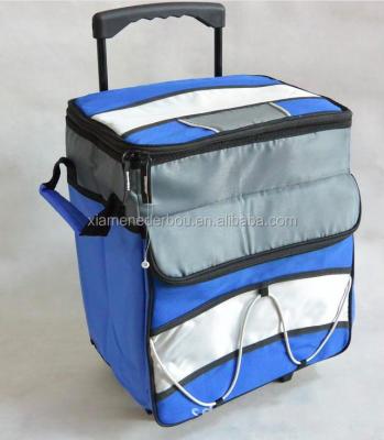 China Large insulated cooler bag with wheels - a cooler bag on wheels for sale